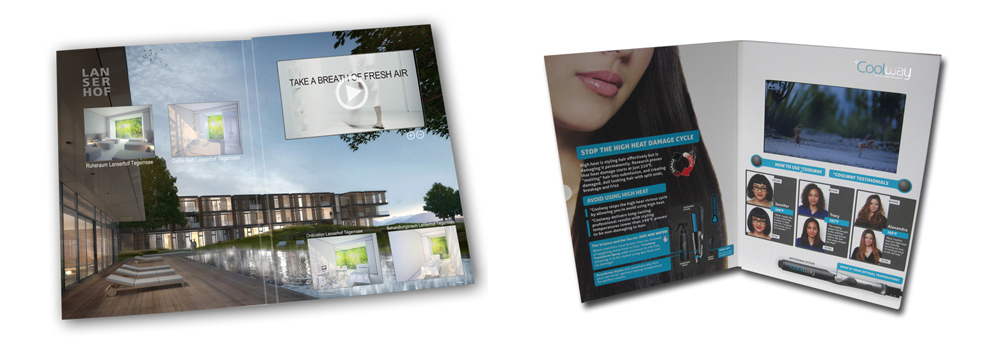 Video brochure - A4 formaat met een 7” LCD scherm