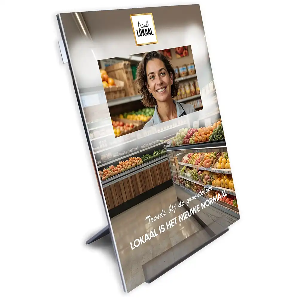 A3 formaat POS Display plexiglas met 10 inch scherm