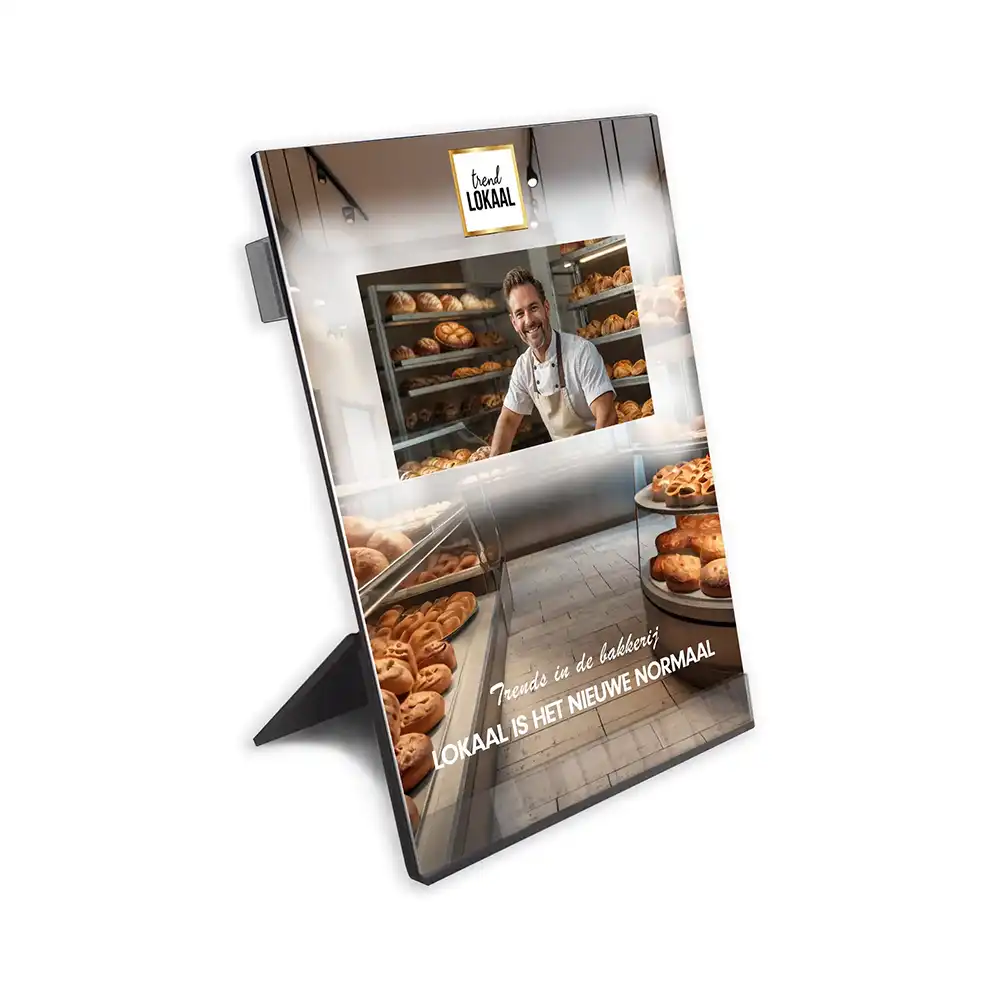 A4 formaat POS Display plexiglas met 7 inch scherm